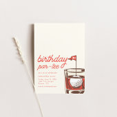 Invitation à la fête d'anniversaire Par-Tee avec W
