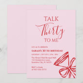 Invitation à la fête d'anniversaire "Parle-moi tre (Devant / Derrière)