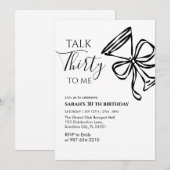 Invitation à la fête d'anniversaire "Parle-moi tre (Devant / Derrière)