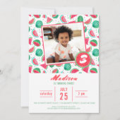 Invitation à la fête d'anniversaire Pastèque | Inv (Devant)