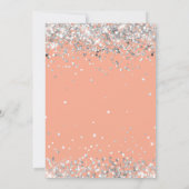 Invitation à la fête d'anniversaire Peach Silver 4 (Dos)