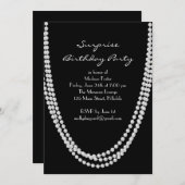 Invitation à la fête d'anniversaire Pearl Surprise (Devant / Derrière)