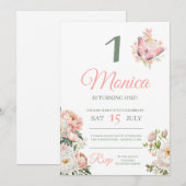 Invitation à la fête d'anniversaire personnalisée (Devant / Derrière)