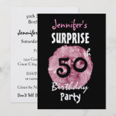 Invitation à la fête d'anniversaire personnalisée (Devant / Derrière)