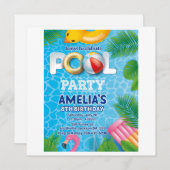 invitation à la fête d'anniversaire personnalisée  (Devant / Derrière)