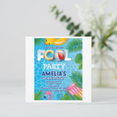 invitation à la fête d'anniversaire personnalisée  (Debout devant)