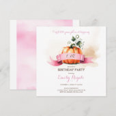 Invitation à la fête d'anniversaire Pink Little Ci (Devant / Derrière)