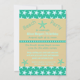 Invitation à la fête d'anniversaire - Plage de l'é