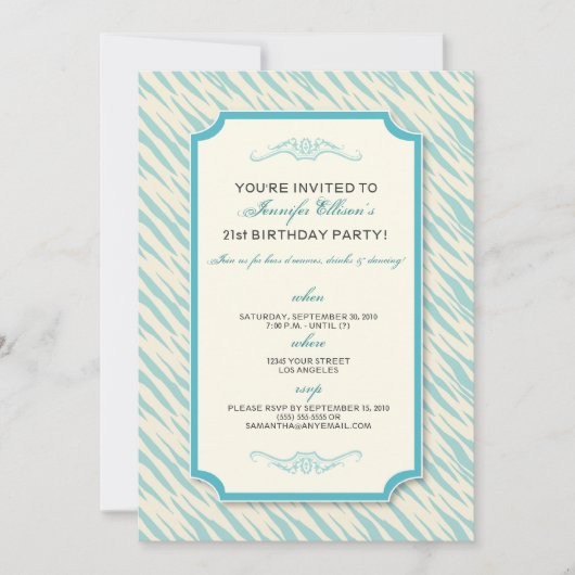 Invitation à la fête d'anniversaire Poster de anim (Devant)