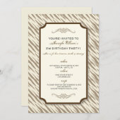 Invitation à la fête d'anniversaire Poster de anim (Devant / Derrière)