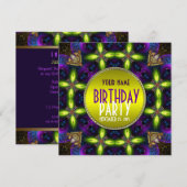 Invitation à la fête d'anniversaire pour adultes (Devant / Derrière)