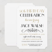 Invitation à la fête d'anniversaire pour adultes (Devant / Derrière)