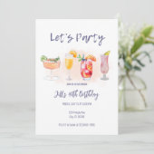 Invitation à la fête d'anniversaire pour adultes (Debout devant)