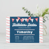 Invitation à la fête d'anniversaire pour le baseba (Debout devant)