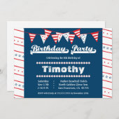 Invitation à la fête d'anniversaire pour le baseba (Devant / Derrière)