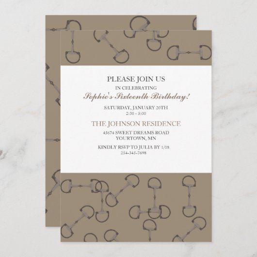 Invitation à la fête d'anniversaire pour les chars (Devant / Derrière)