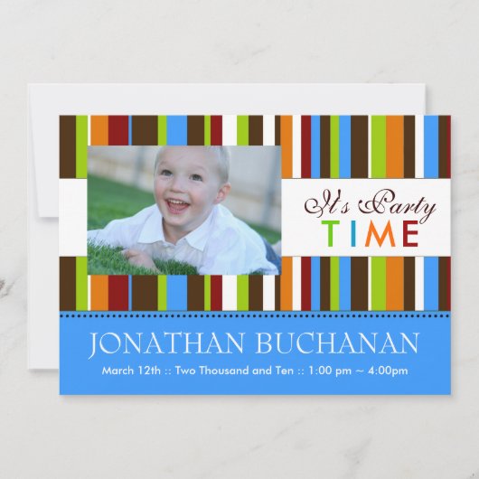 Invitation à la fête d'anniversaire pour les enfan (Devant)