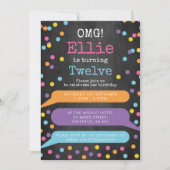 Invitation à la fête d'anniversaire pour les fille (Devant)