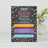 Invitation à la fête d'anniversaire pour les fille (Debout devant)