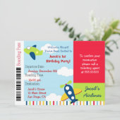 Invitation à la fête d'anniversaire pour un billet (Debout devant)