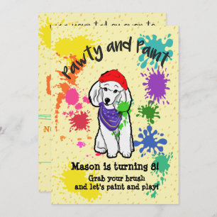 Invitation à la fête d'anniversaire pour un chien 