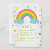 Invitation à la fête d'anniversaire Rainbow (Devant)