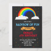Invitation à la fête d'anniversaire Rainbow (Devant)