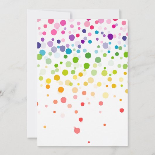 Invitation à la fête d'anniversaire Rainbow (Dos)