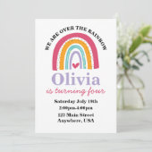 Invitation à la fête d'anniversaire Rainbow Bright (Debout devant)