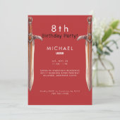 Invitation à la fête d'anniversaire rouge des 8ème (Debout devant)