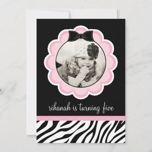 Invitation à la fête d'anniversaire Sassy and Wild (Devant)