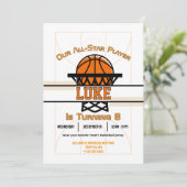 Invitation à la fête d'anniversaire Slam Dunk (Debout devant)