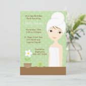 Invitation à la fête d'anniversaire Spa (Debout devant)