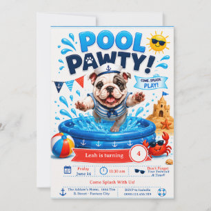 Invitation à la fête d'anniversaire Splash avec de