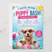 Invitation à la fête d'anniversaire Splash avec de (Devant)