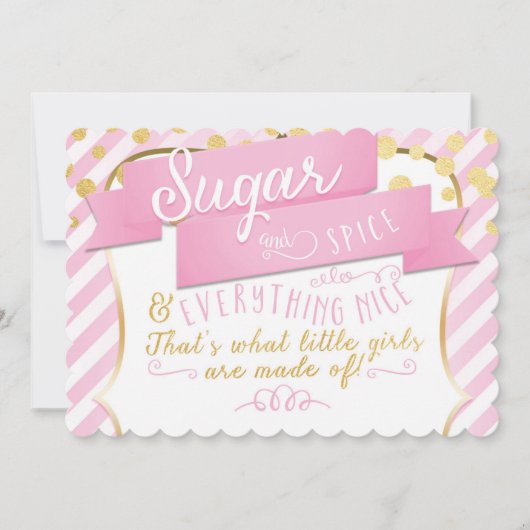 Invitation à la fête d'anniversaire Sugar & Spice (Devant)