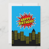 Invitation à la fête d'anniversaire Superhero (Dos)