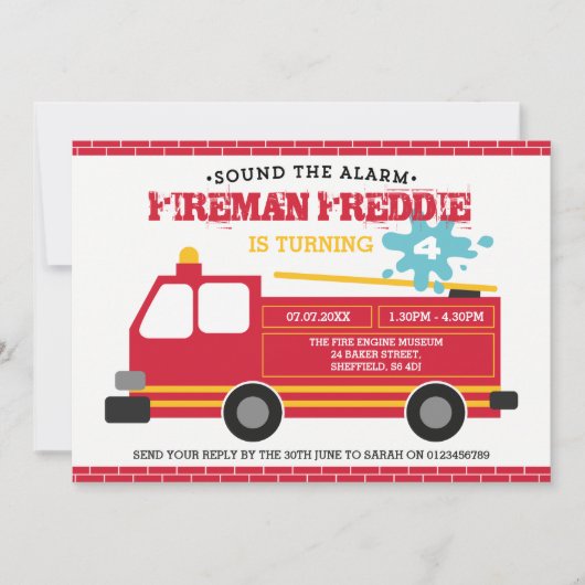 Invitation à la fête d'anniversaire sur le thème d (Devant)