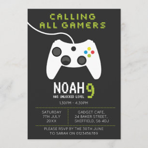 Invitation à la fête d'anniversaire sur le thème d