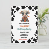 Invitation à la fête d'anniversaire sur le thème d (Debout devant)