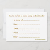 Invitation à la fête d'anniversaire surprise avec (Dos)