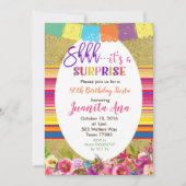 Invitation à la fête d'anniversaire surprise mexic (Devant)