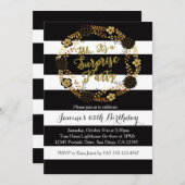 Invitation à la fête d'anniversaire surprise pour  (Devant / Derrière)