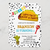 Invitation à la fête d'anniversaire Taco (Devant / Derrière)