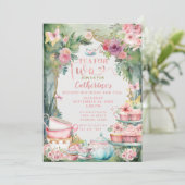 Invitation à la fête d'anniversaire "Thé pour deux (Debout devant)