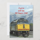 Invitation à la fête d'anniversaire, Train à deux (Devant)