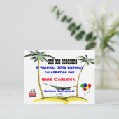 Invitation à la fête d'anniversaire tropicale (Debout devant)