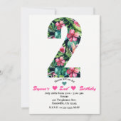 Invitation à la fête d'anniversaire tropicale 2 DE (Devant)