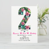 Invitation à la fête d'anniversaire tropicale 2 DE (Debout devant)