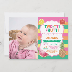 Invitation à la fête d'anniversaire Tutti Frutti 2